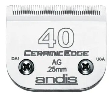 Andis CeramicEdge® Detachable Blade – Size 40 | 0.25mm Surgical‑Grade Cool‑Running Blade