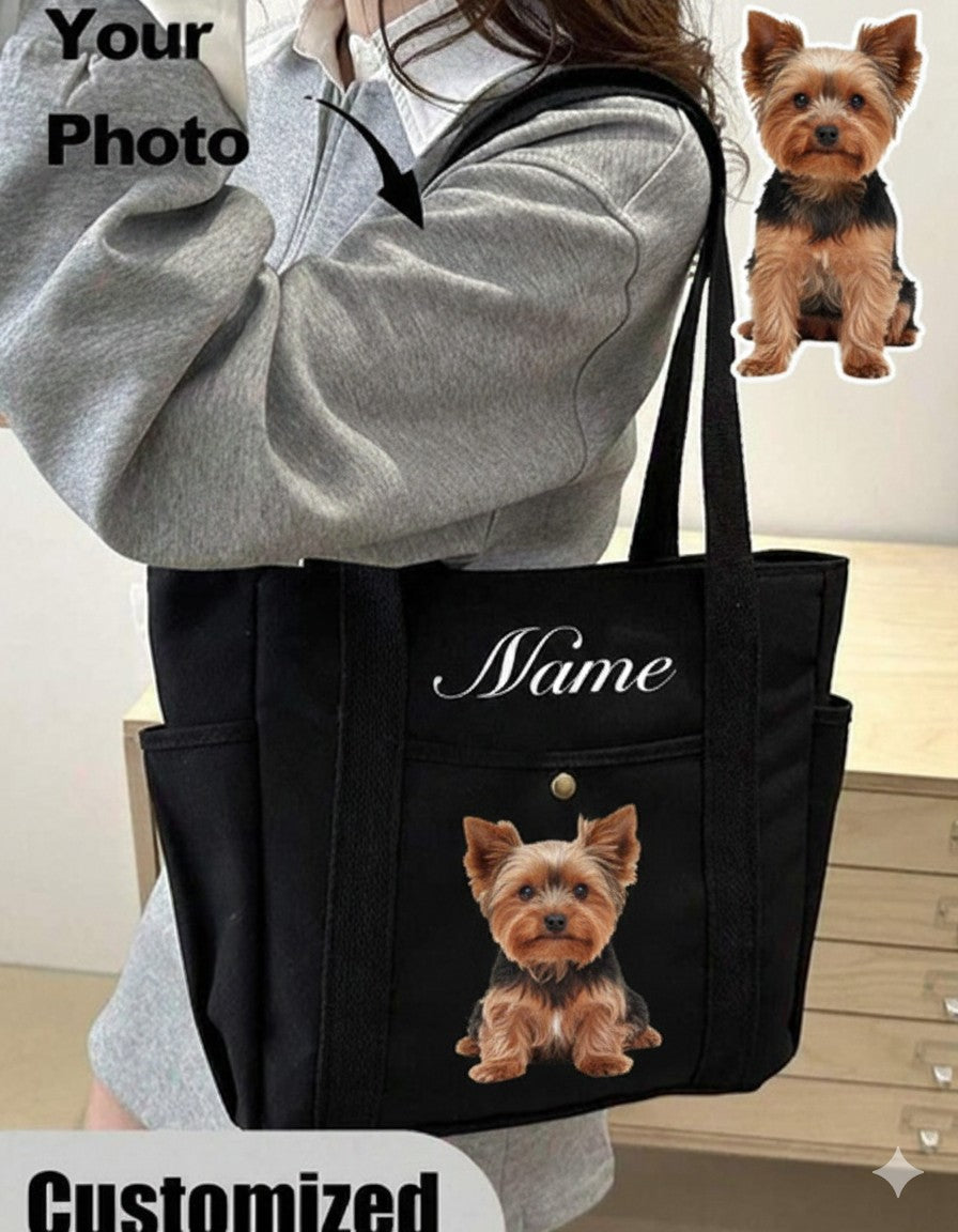 Personalized Pet Photo Tote Bag – Your Furry Friend, Everywhere You Go!