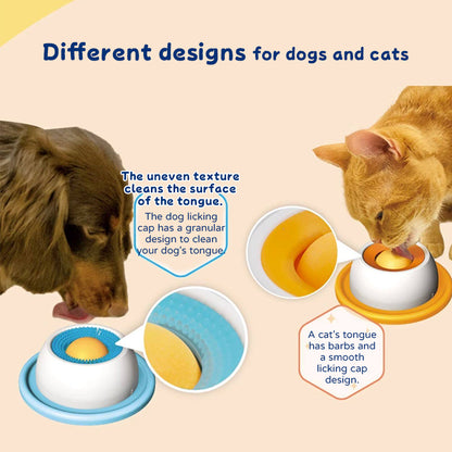 Slow Feeder Lick Mat for Dogs and Cats - Reduce Anxiety, Interactive Training & Licking Bowl for Puppies and Kittens