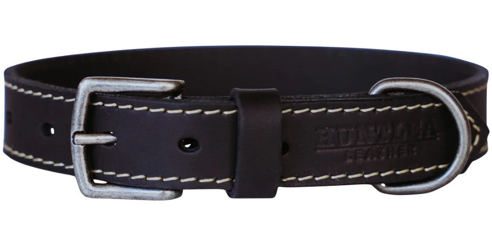 Huntlea Leopard Dog Leather Collar