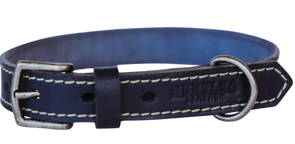 Huntlea Leopard Dog Leather Collar