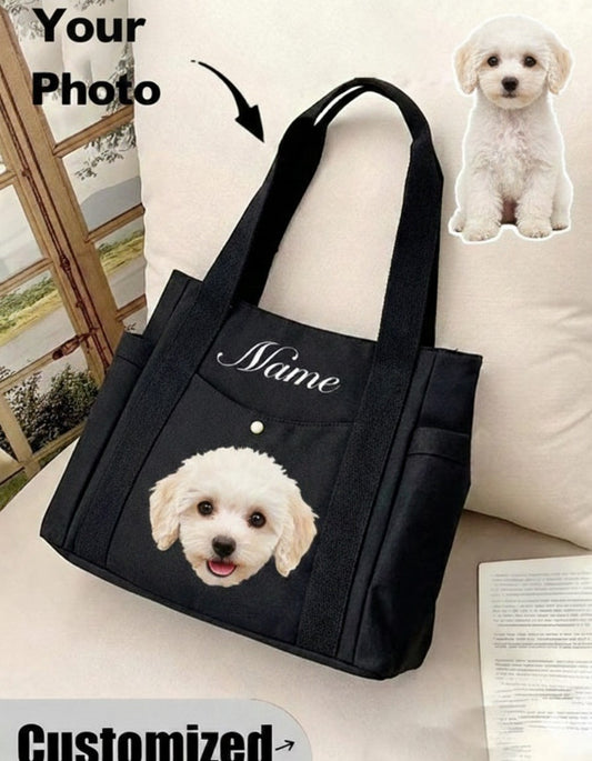 Personalized Pet Photo Tote Bag – Your Furry Friend, Everywhere You Go!