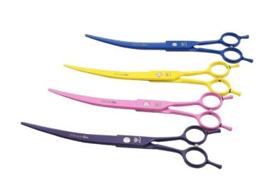 Swan Curved 7.5″ Grooming Scissors | Stainless‑Steel Curved Shears for Professional Finishing